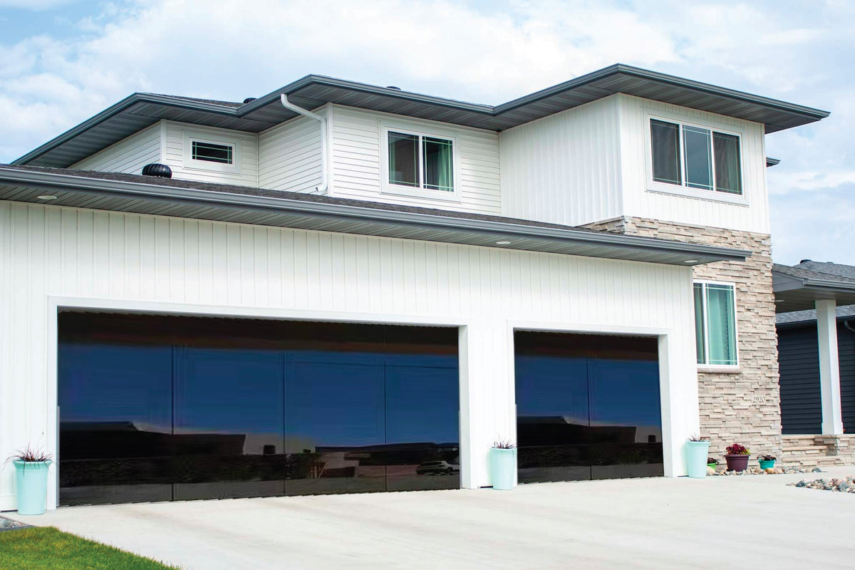 Concealed-Frame Full-View Glass Garage Door