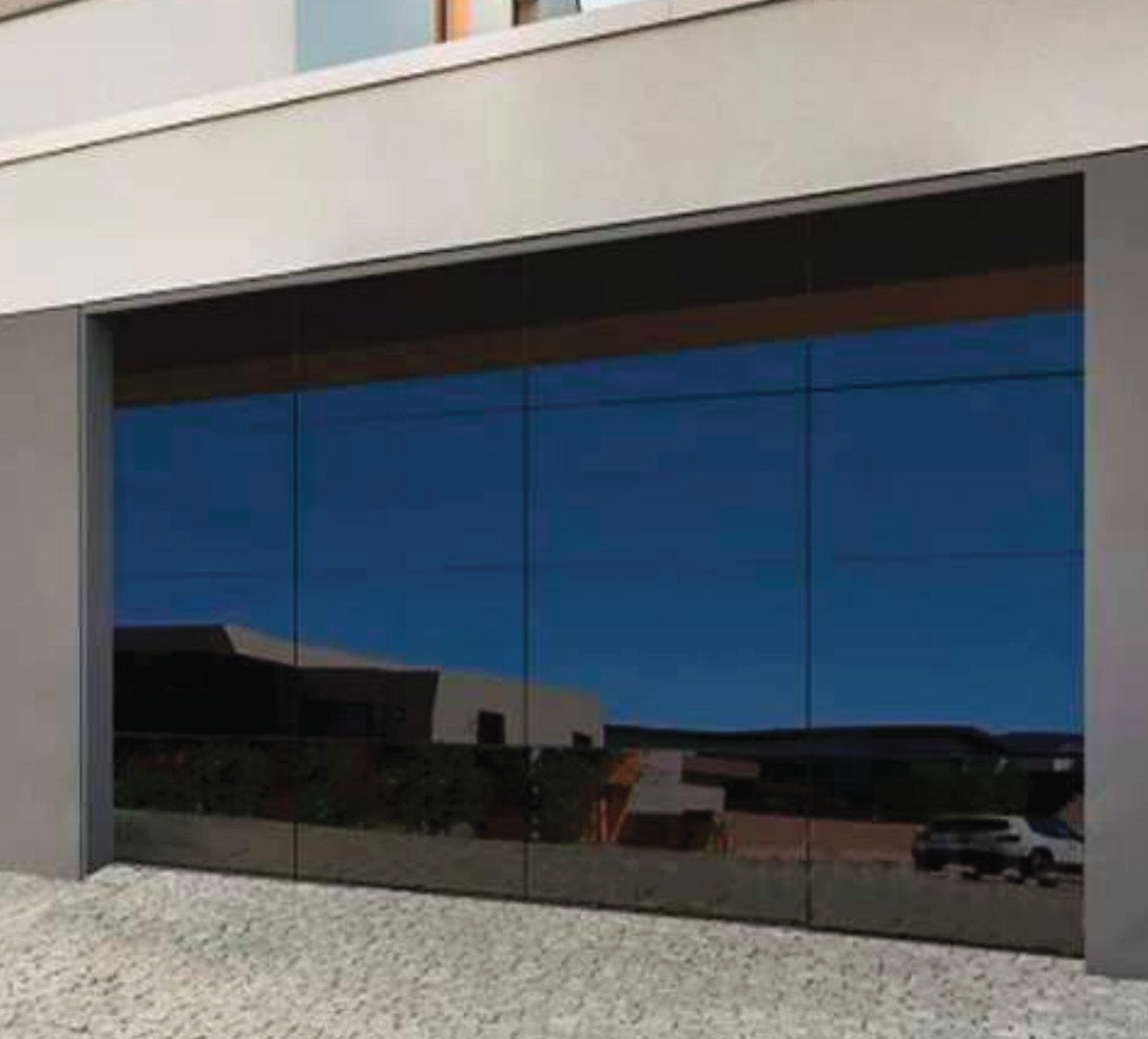 Concealed-Frame Full-View Glass Garage Door