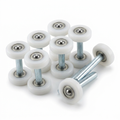 Nylon garage door rollers 10-pack with sealed bearings and steel stems