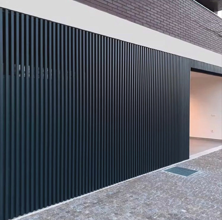 Minimalist Aluminum Slat Garage Door